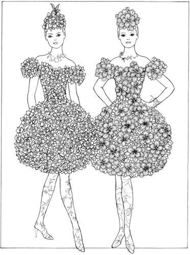 Freebie: Flower Fashion Girls