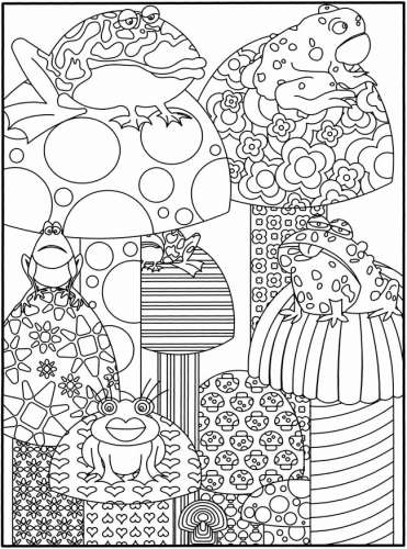 Freebie: Frogs Coloring Page