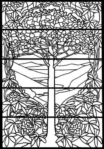 Freebie: Stained Glass Tree Image