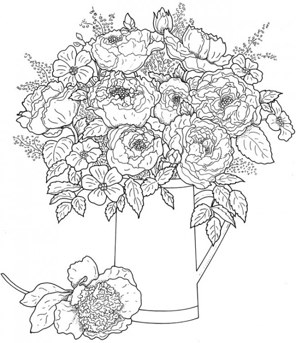 Freebie: Floral Coloring Page