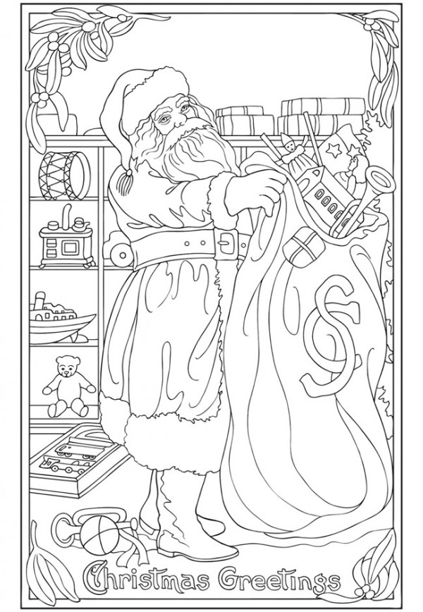 Freebie: Santa Clause Coloring Page