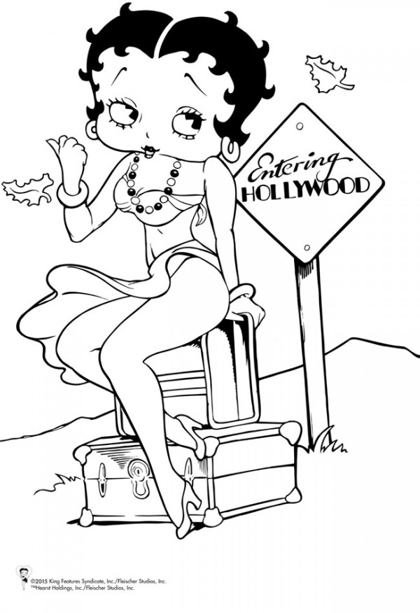 Freebie: Betty Boop Coloring Page