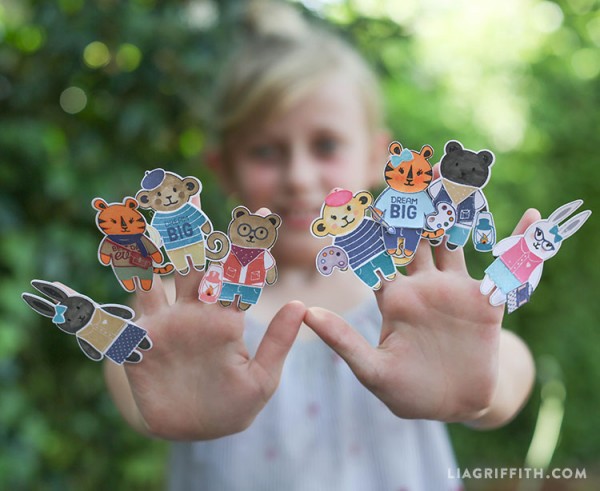 Project: Kids Craft - Stamped Finger Puppets 