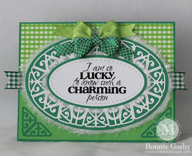 Technique: St. Patrick's Day Card with Double Ribbon Bow