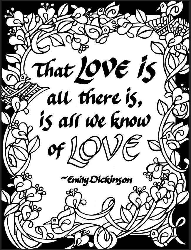 Freebie: Emily Dickinson Quote Coloring Page