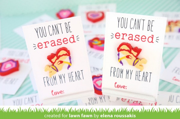 Project: Kids Class Room Valentine Cards with Erasers 