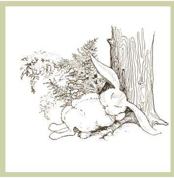 Freebie: Sleeping Bunny Digital Stamp