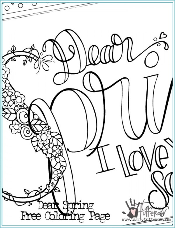 Freebie: Spring Coloring Page