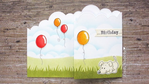 Project: Puppy Tri-Fold Card with Stamps and Stencils