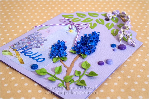 Project: Card with Realistic Paper Lilacs