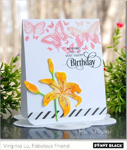 Technique: Water Colored Die Cut Cards