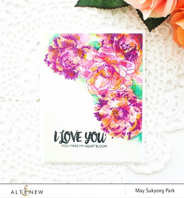 Project: Embossed and Water Colored Floral Card