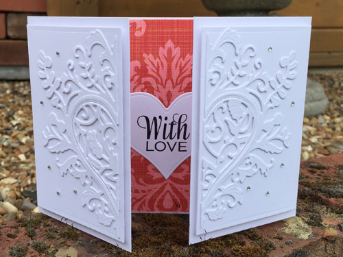 Project: White on White Wedding Card