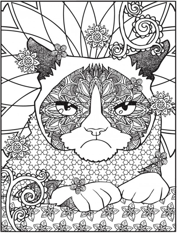 Freebie: Grumpy Cat Coloring Page