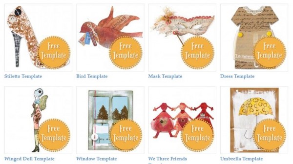 Freebie: 74 paper crafting templates