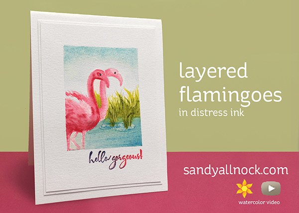 Project: Layered Stamping Flamingo Card