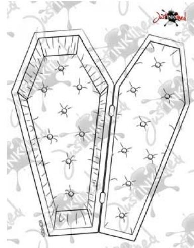 Freebie: Halloween Coffin Digi Stamp