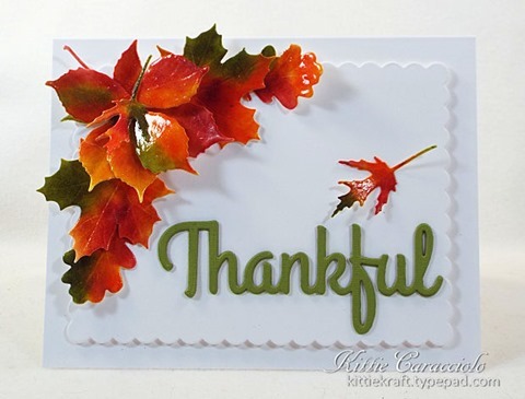 Project: Thank You Card with Real Looking Leaves