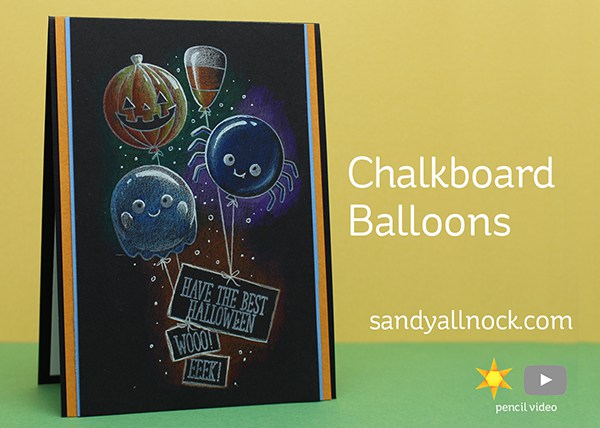 Project: Halloween Chalkboard Balloons Card