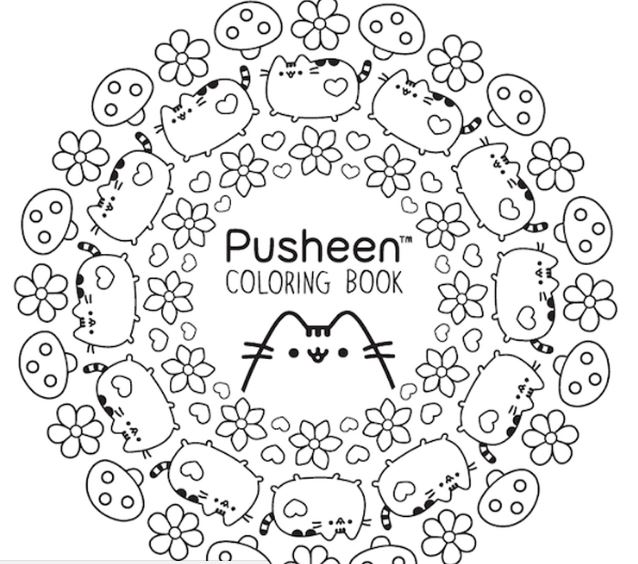 Freebie: Pusheen Cat Coloring Page