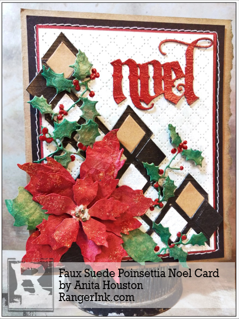 Project: Faux Suede Poinsettia Card