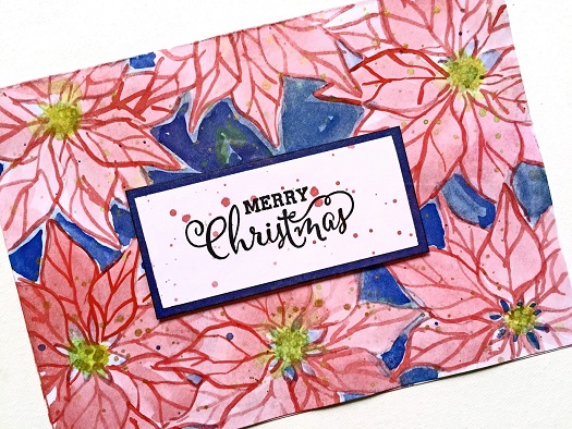 Freebie: Poinsettia Card