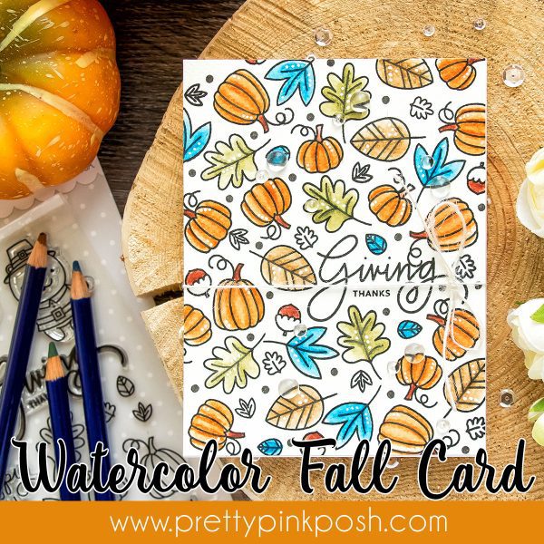 Project: Water Colored Thanksgiving Card