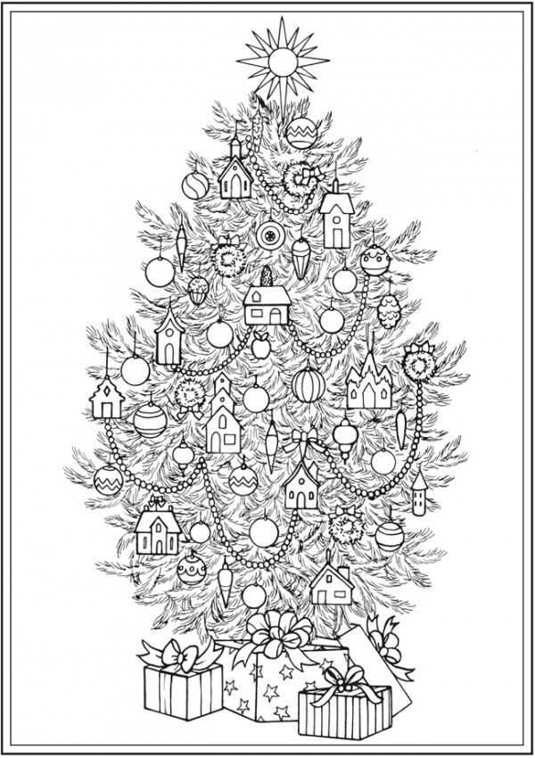 Freebie: Christmas Tree Coloring Page