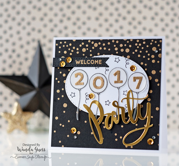 Project: Gold Metallic Happy New Year Card