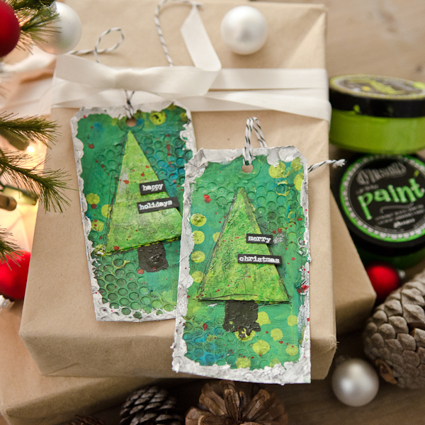 Project: Mixed Media Christmas Tags