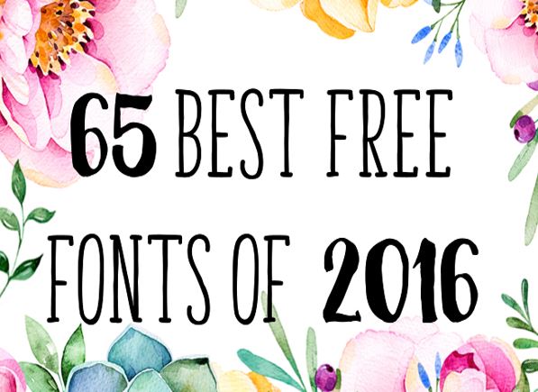 Freebies: Best 65 Free Fonts of 2016