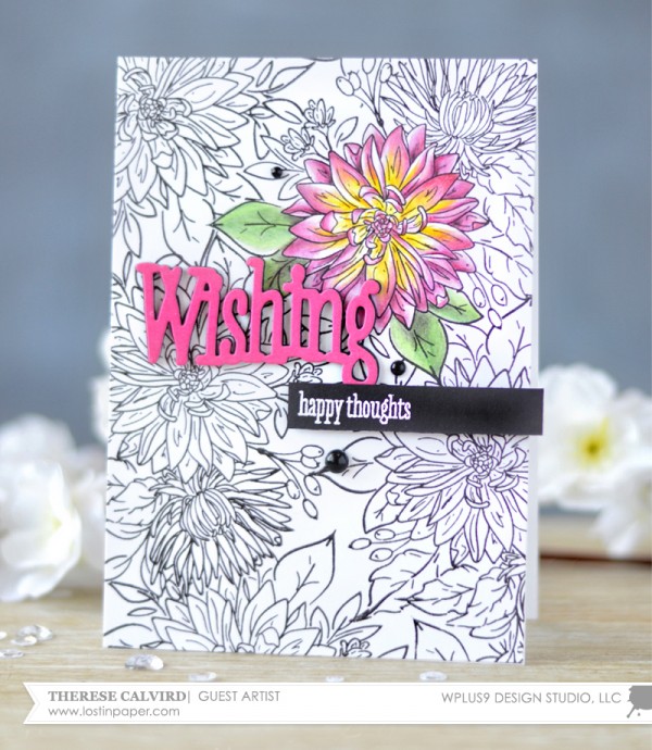 Project: Stamped Floral Greeting Card with a Coloring Page Look