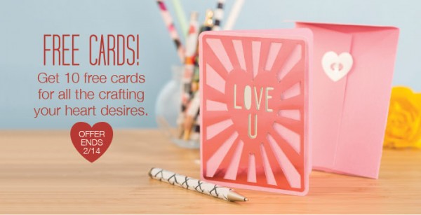 Freebie: 10 Free Cricut Valentine's Day Cards