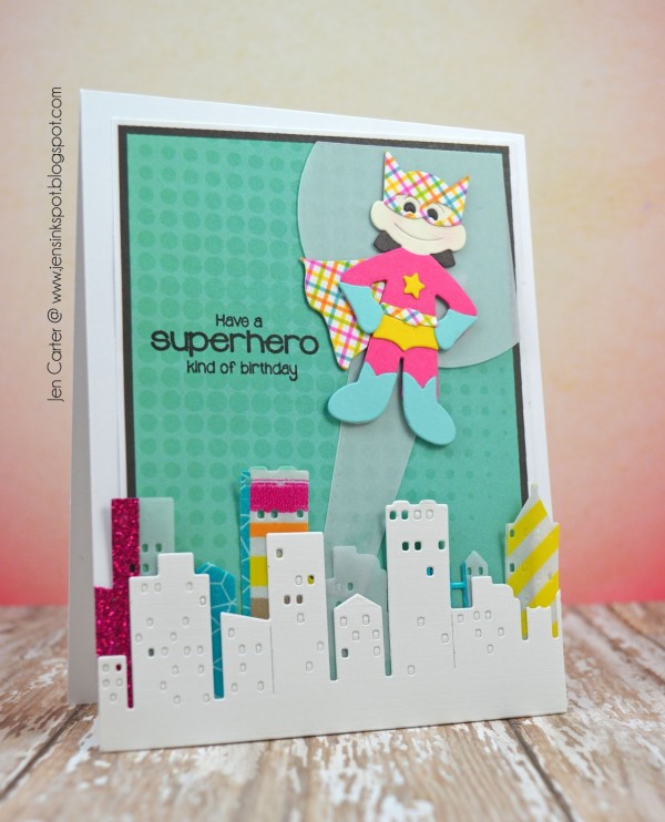 Tip: Super Hero Card with Washi Tape and Die Cuts 