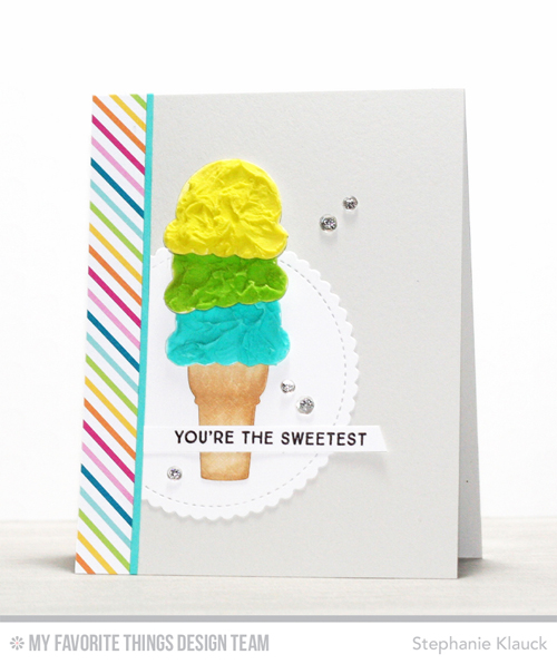 Technique: Ice Cream Card with Colored Texture Paste