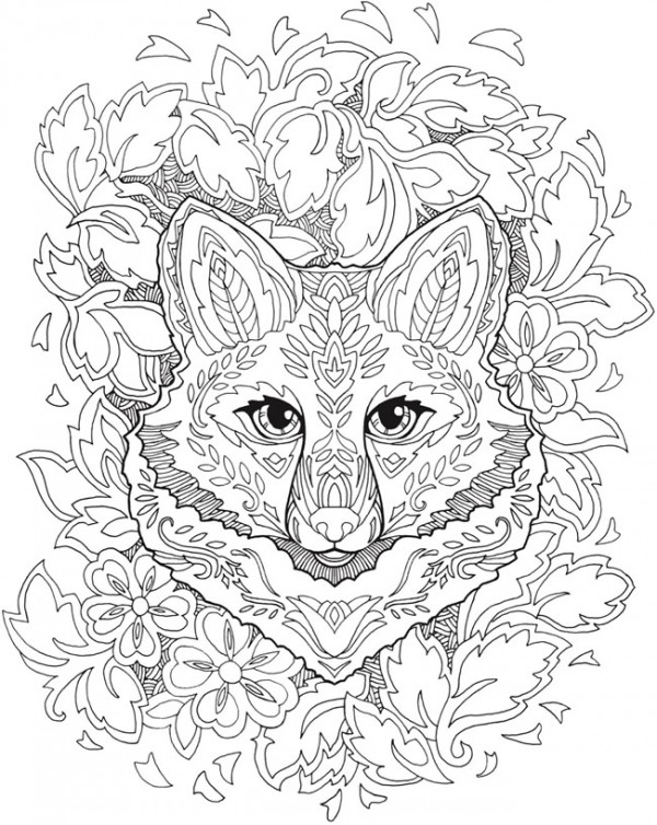 Download: Fanciful Fox Mandala Coloring Page