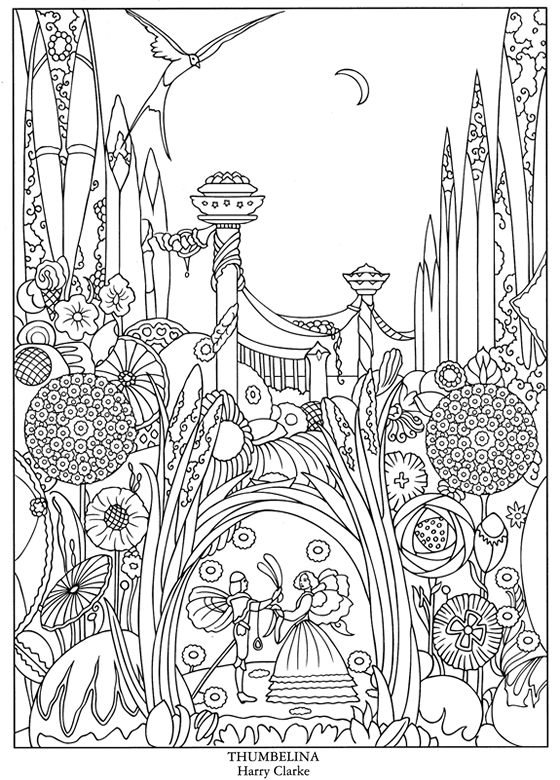 Download: Thumbelina Fairy Tale Coloring Page