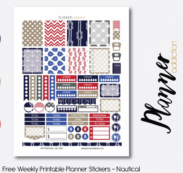 Download: Nautical Planner Stickers