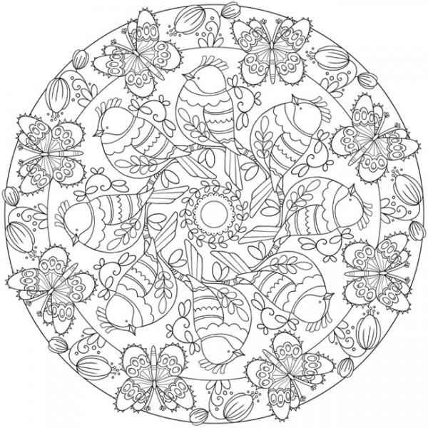 Download: Spring Mandala Coloring Page