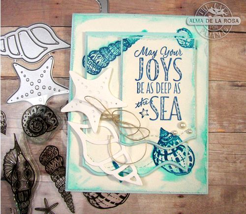 Project: Seashell Card with Multiple Stamping Techniques