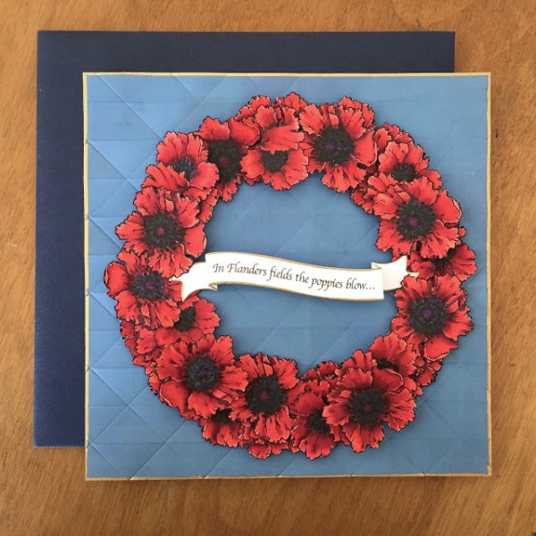 Project: Detailed Poppy Wreath Card