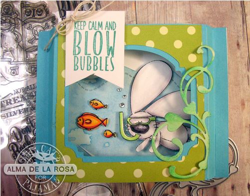 Project: Swimming Bunny Shadow Box Card