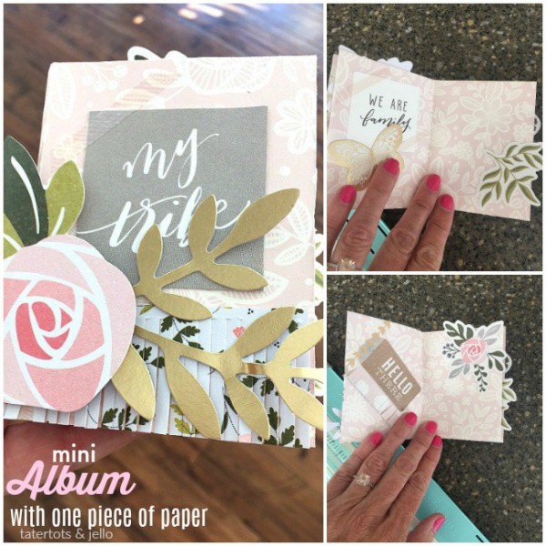 Project: One Sheet Mini Scrapbook Album