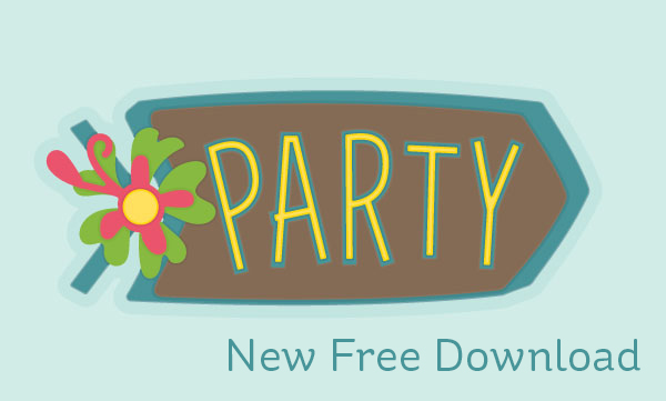 Download: Tiki Party Sign Die Cut