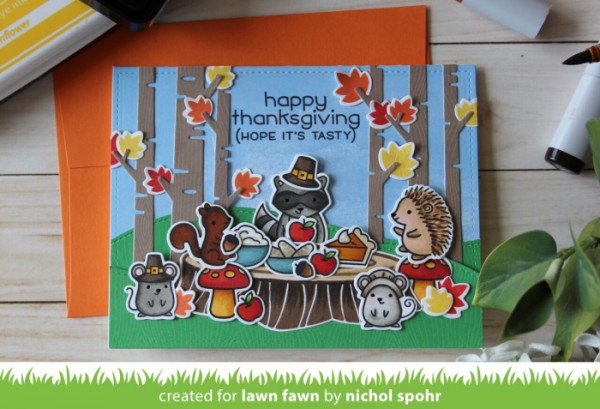 Project: Forest Animals Thanksgiving Feast Card