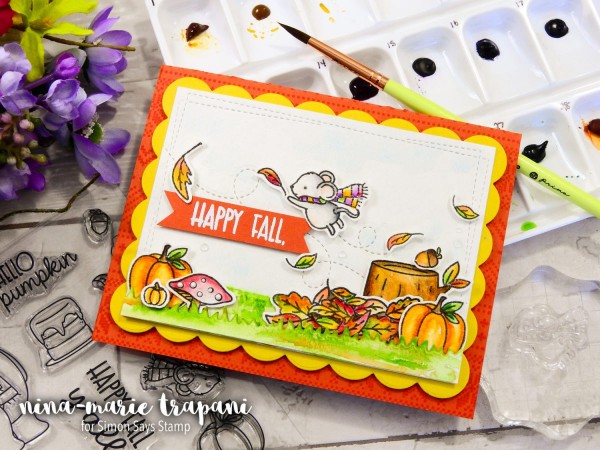 Project: Water Colored Fall Scene Card