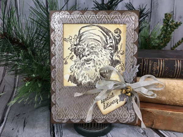 Project: Rustic Vintage Santa Card