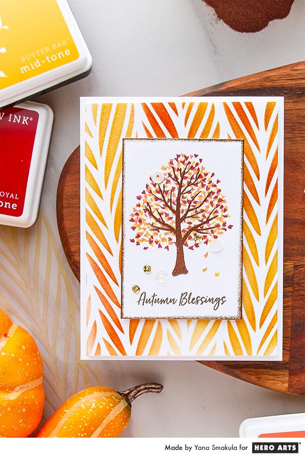 Project: Autumn Tree Card with Layered Stamping and Heat Embossing