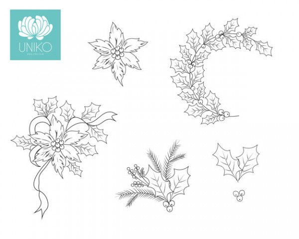 Download: Christmas Foliage Digital Stamps