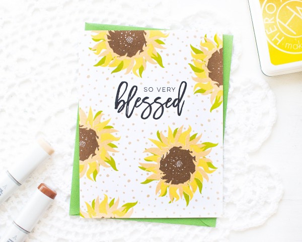 Project: Sun Flower Card with Layered Stamping